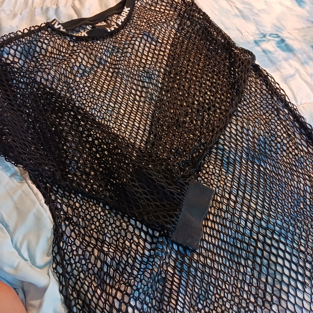 Ivy Park Fishnet Tunic coverup